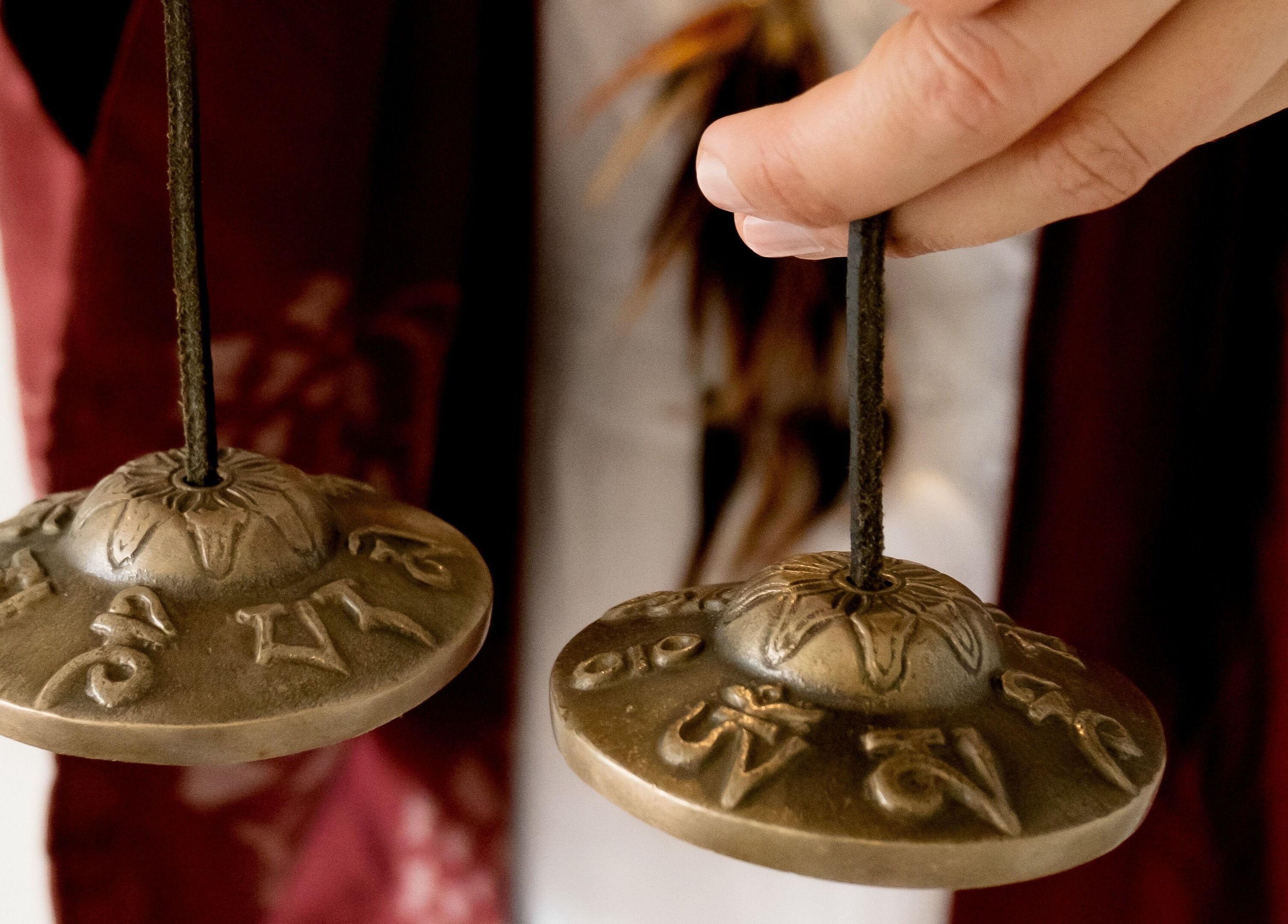 Balance and Bloom Ayurveda at The Float Spa features brass Tibetan chimes in Brighton And Hove, England, GB.