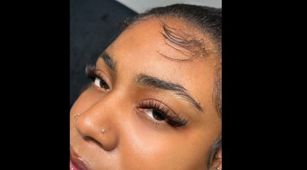 Close-up of glamorous eyelashes at EyeluxxBeauty, Nassau, New Providence, BS.