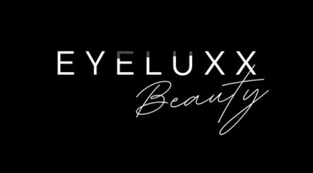 EyeluxxBeauty logo in Nassau, New Providence, BS. Black background with white stylish text.