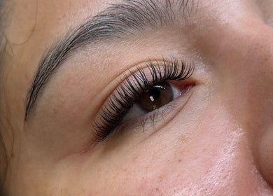 Close-up of elegant lashes at @kas.didmylash, Roy, Utah, US.