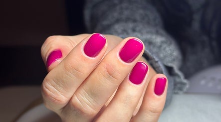 Vibrant pink manicure at Mano Mona Nails, Bondi Beach, New South Wales, AU. Showcasing expert nail artistry.