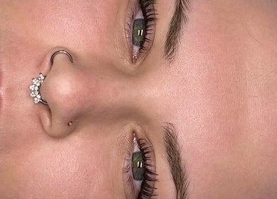 Close-up of eyelash extensions at Lash Artistry by Mikayla, Melbourne, Victoria, AU.