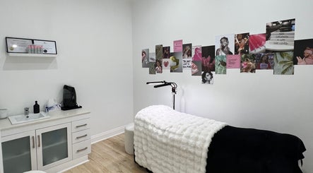 Modern lash room at Lash Artistry by Mikayla, Melbourne, Victoria, AU. Features elegant decor and plush treatment bed.