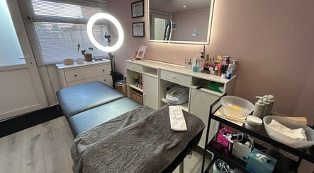 Luxurious treatment room at Be Defined Beauty, Billinge, England, GB, showcasing a modern and relaxing setup.