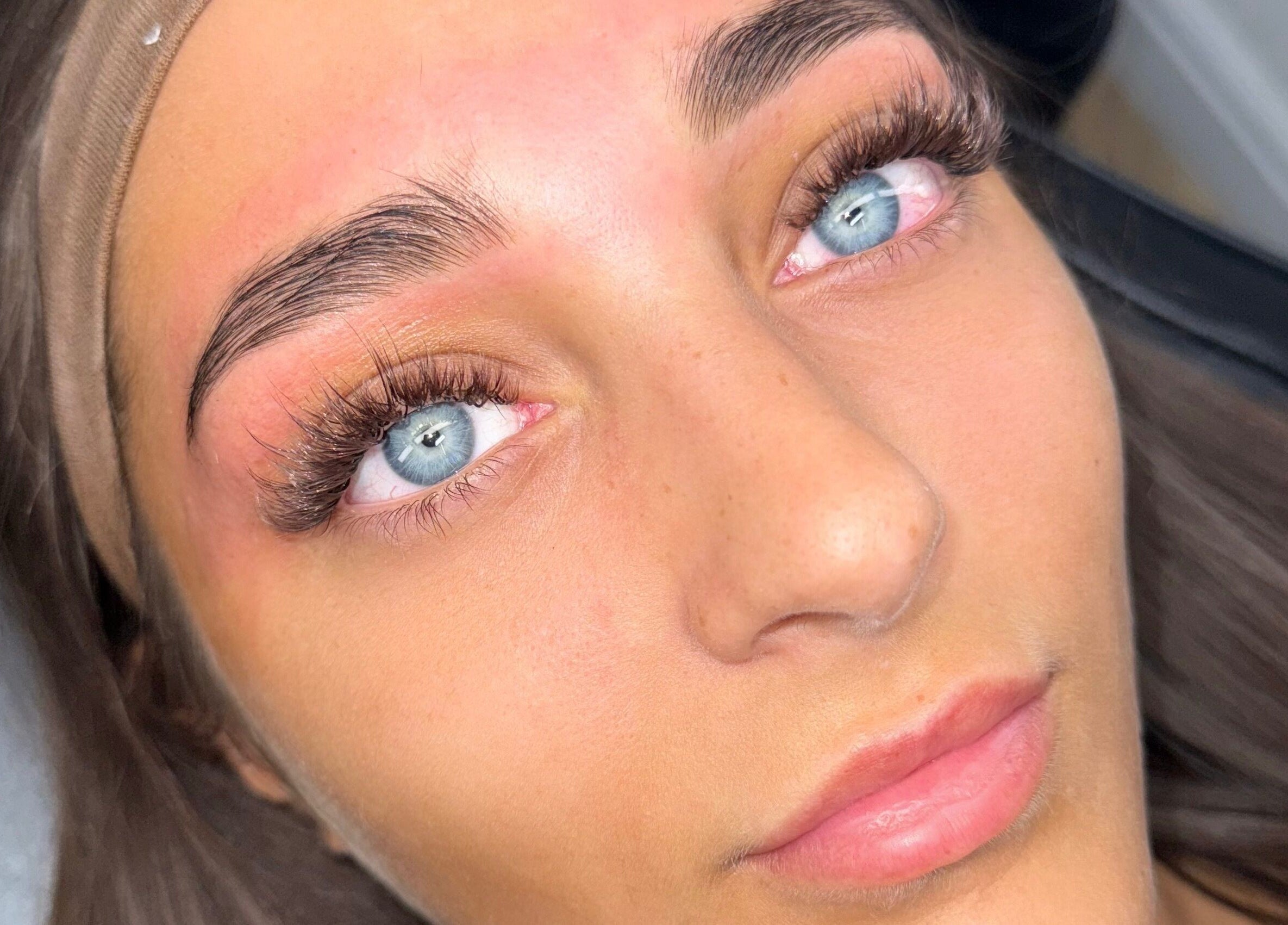 Close-up of lash extensions at Extendedbyg in Doncaster, England, GB. Highlighting expert beauty services.