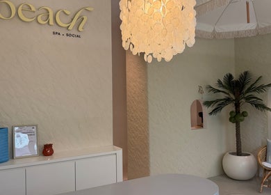 Chic interior of Beach Spa Social in Kuala Lumpur, featuring relaxing decor and soothing ambiance.