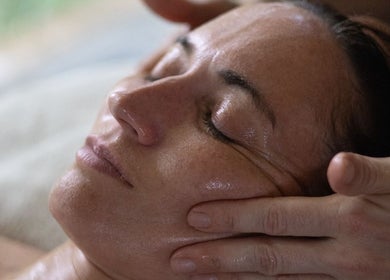 Facial treatment at SlowSkin Facials in London, England, GB. Relaxing massage enhances skin glow.
