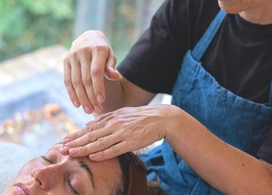 Facial treatment at SlowSkin Facials, London, England, GB for a soothing wellness experience.