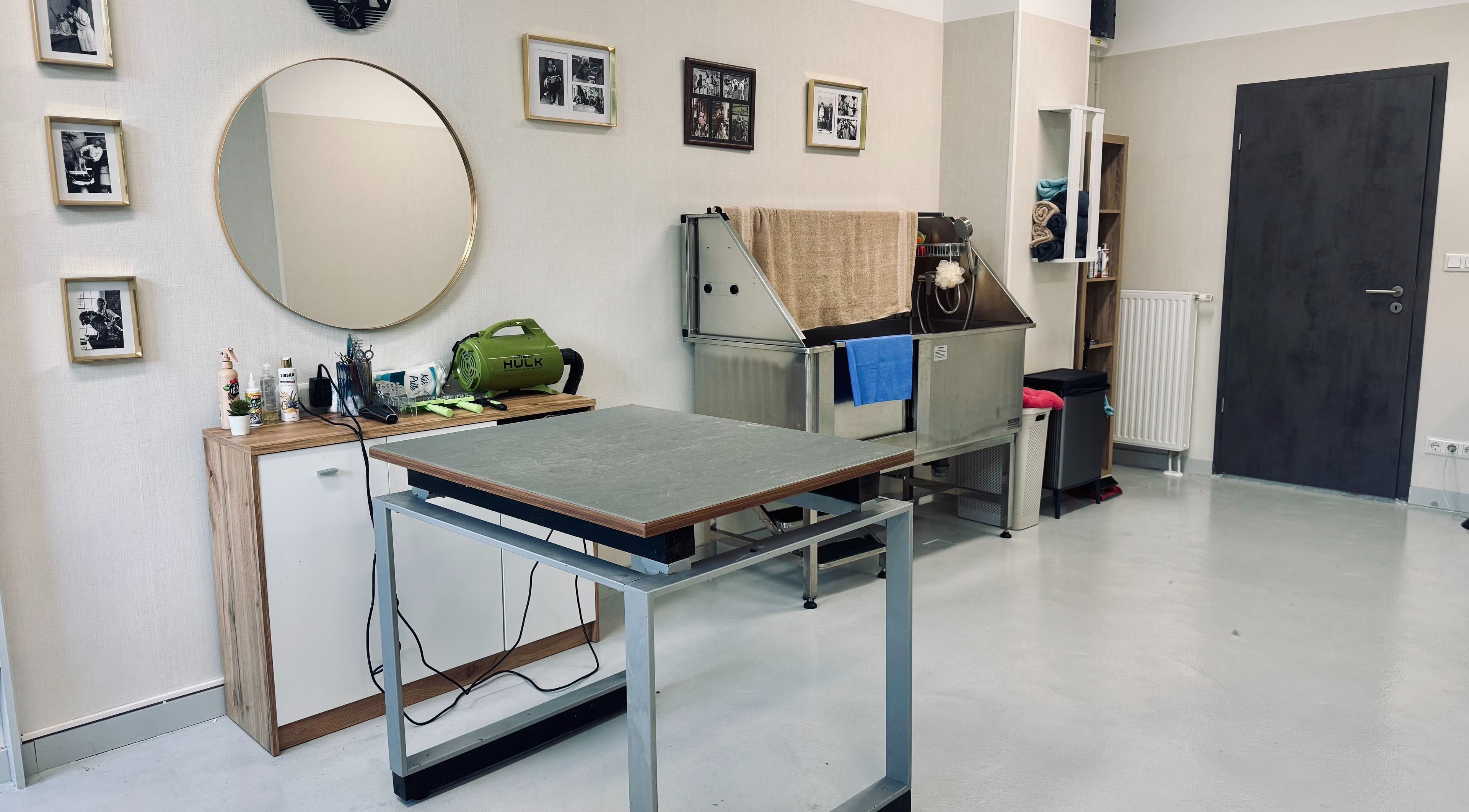 Canine Barber - Kutyakozmetika szalonja Budapesten, modern berendezéssel és kutyamosó állomással.