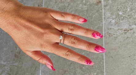 Stylish magenta nails by Nails by Megan Caroline, Ballymena, Northern Ireland, GB.