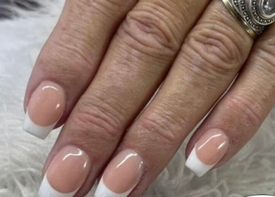 French manicure at Ella's Nails & Lash Studio Middelburg, Middelburg, Mpumalanga, ZA showcasing glossy nail art.