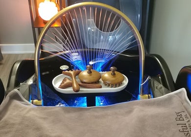 Relaxing massage tools at Blissful Bay Inc., Schaumburg, Illinois, US, set for wellness therapy.