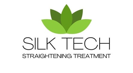 Silk Tech Hair logo with green leaf design in NORTH MIAMI, Florida, US.