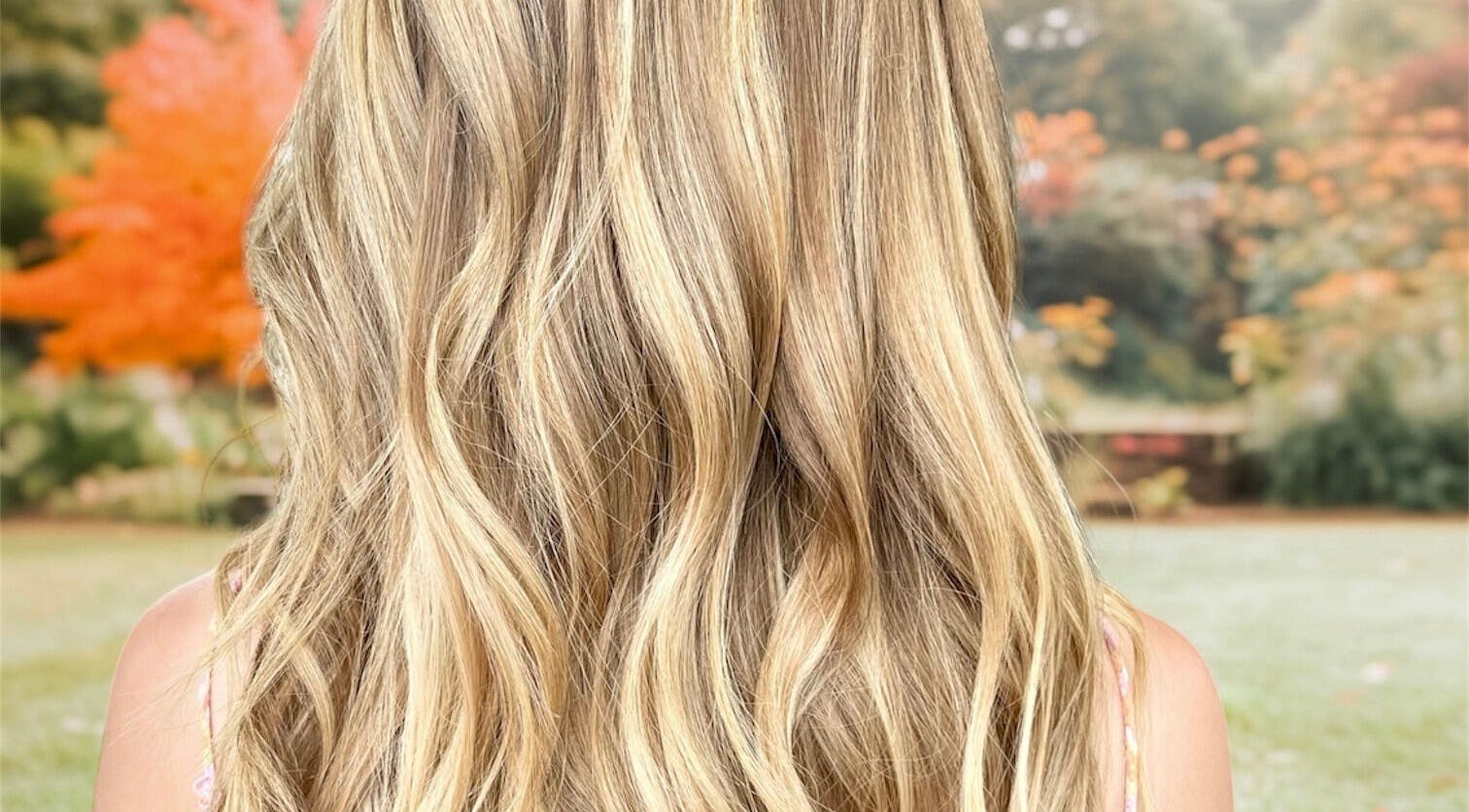 Cheveux blonds lumineux dans un jardin automnal à Beauty MB, La Bourdinière-saint-loup, Centre-val De Loire, FR.