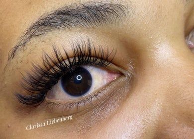 Close-up of expertly styled lashes at Blossom Beauty, Ladysmith, KwaZulu-Natal, ZA.