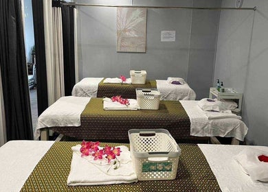 Relaxing massage beds at Nelson Bay Thai Massage, Nelson Bay, New South Wales, AU.