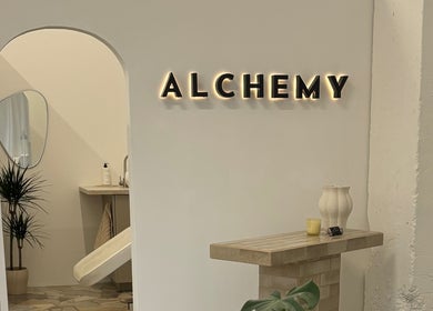 Elegant treatment room at Tape & Wand, Salford, England, GB with a modern aesthetic and minimalist design.