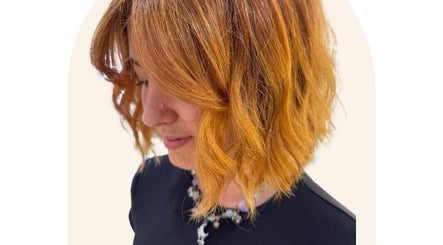 A stylish copper bob hairstyle at Tash Does My Hair, Forster, New South Wales, AU.