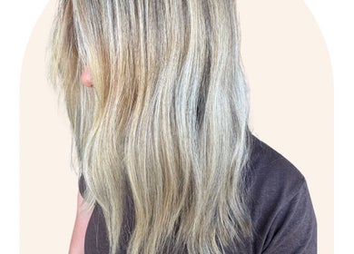 Sleek blonde hairstyle expertly done at Tash Does My Hair, Forster, New South Wales, AU.