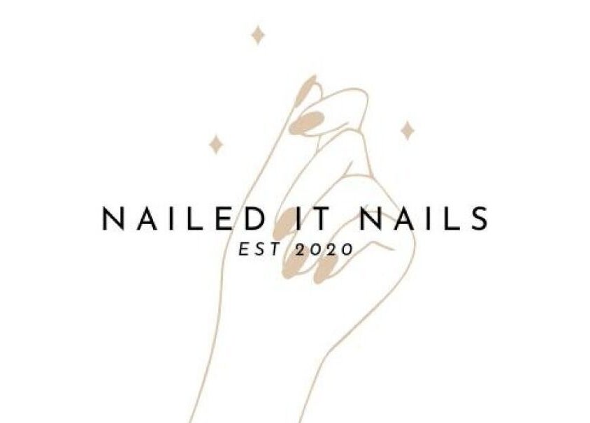 Nailed It Nails logo featuring an elegant hand design in Markham, Ontario, CA.