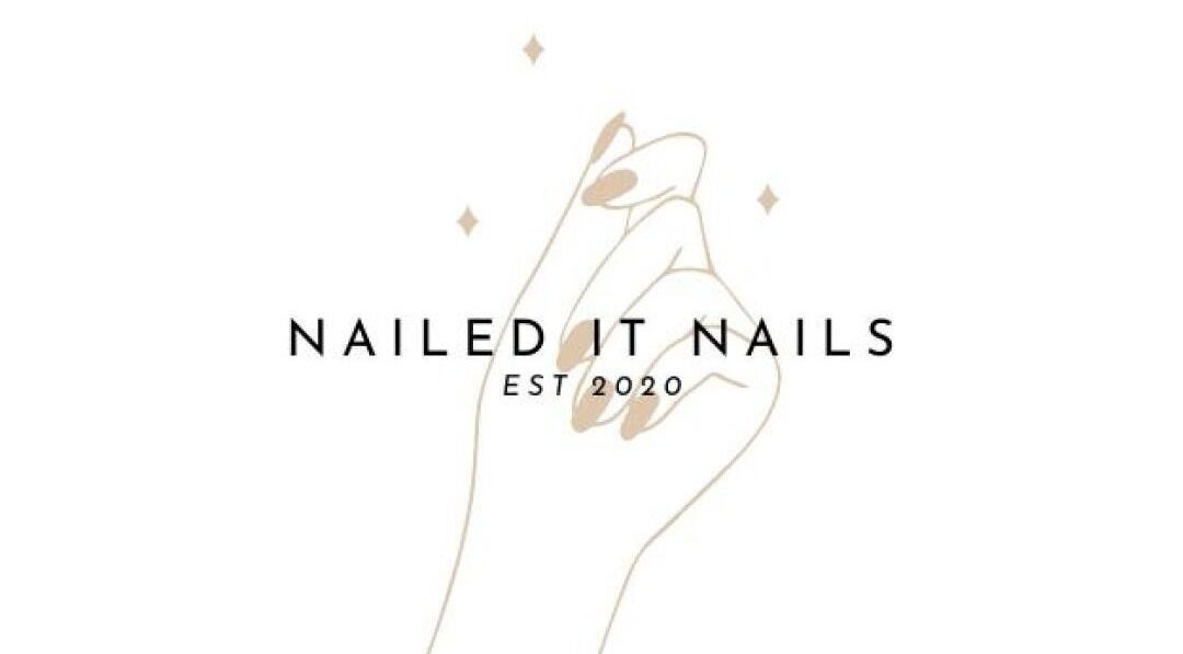 Nailed It Nails logo featuring an elegant hand design in Markham, Ontario, CA.