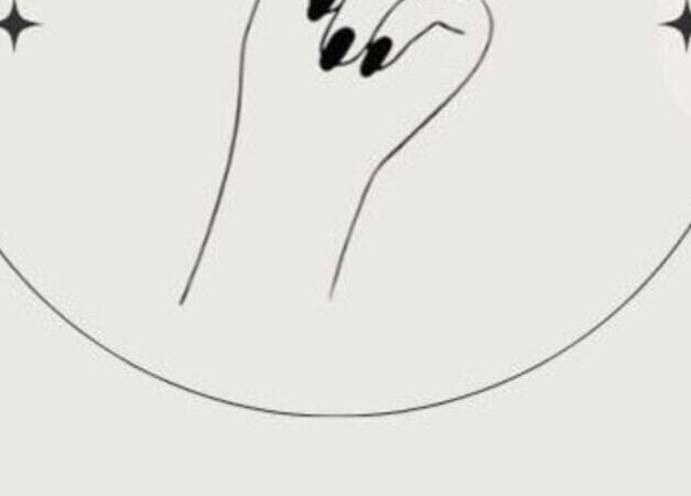 Elegant nail art illustration for NAILED IT NAILS in Markham, Ontario, CA, showcasing sleek black nails.