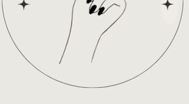 Elegant nail art illustration for NAILED IT NAILS in Markham, Ontario, CA, showcasing sleek black nails.