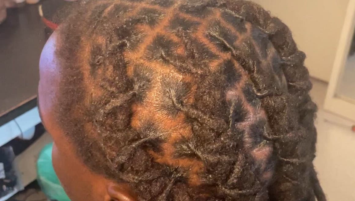 Detailed cornrow braids style at Twistsby.Glo in Fredrikstad, Østfold, NO. Perfect for showcasing elaborate hair designs.