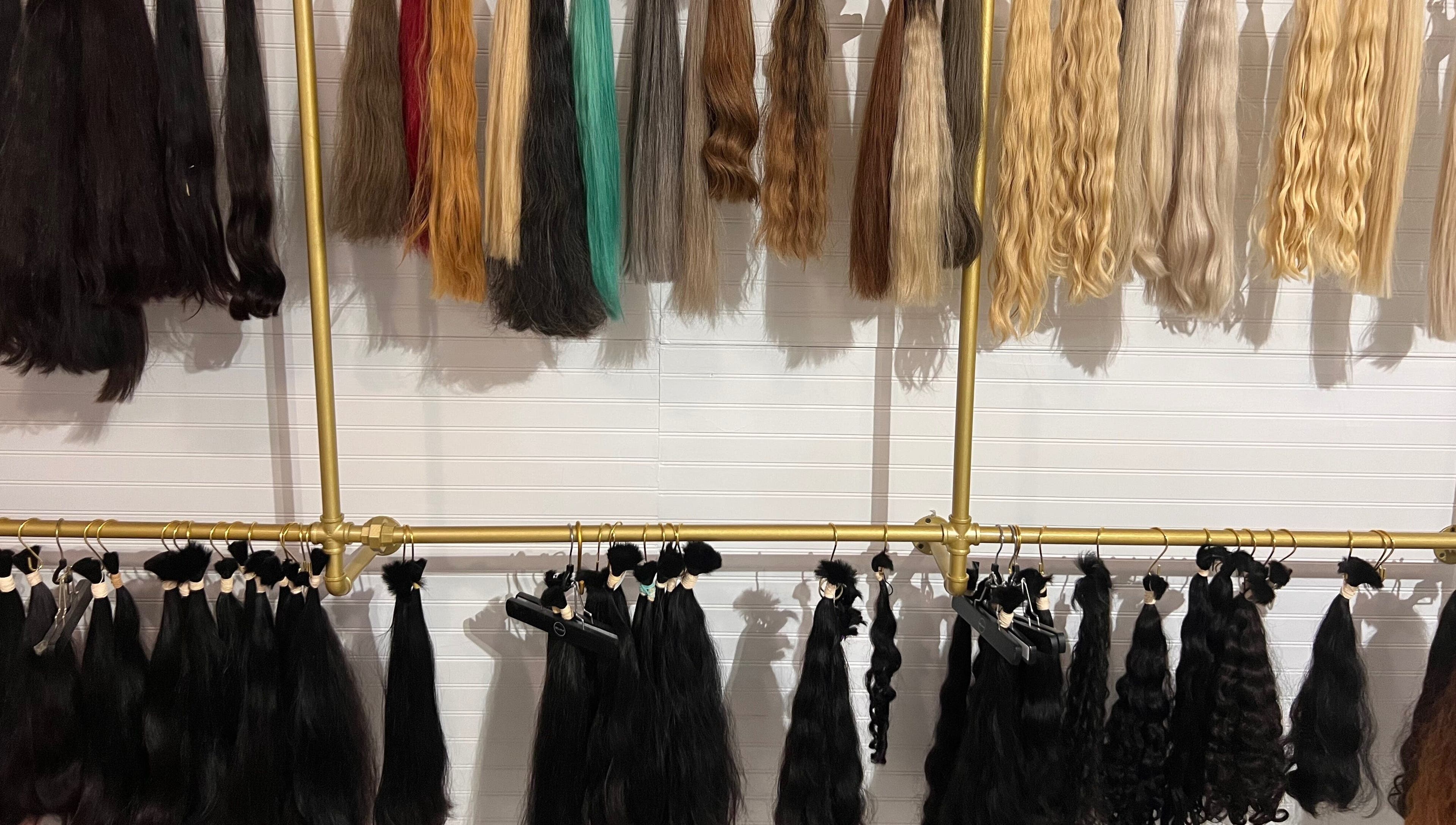 Vibrant hair extensions at Hair Extensions by Denise, Mission, Texas, US.