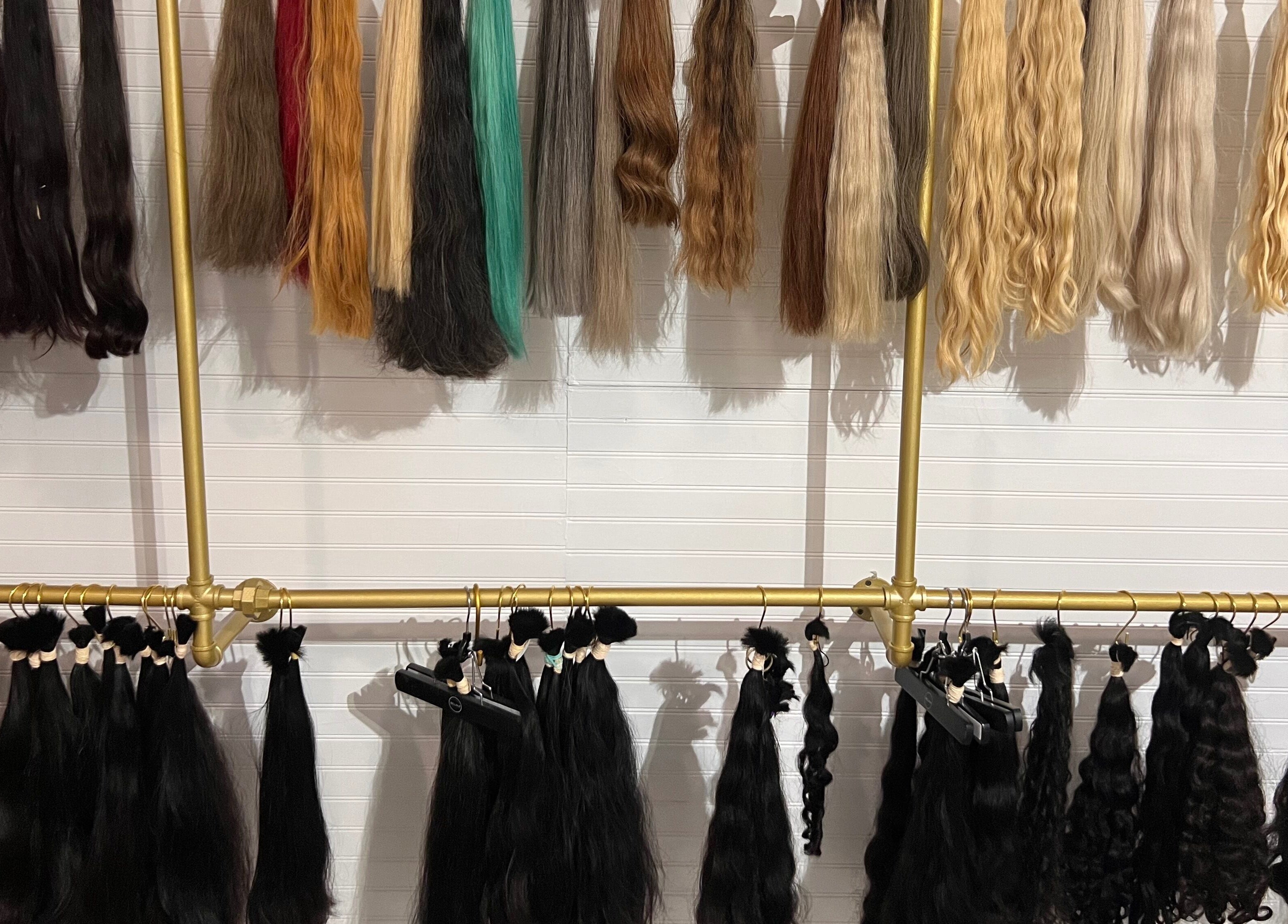 Vibrant hair extensions at Hair Extensions by Denise, Mission, Texas, US.