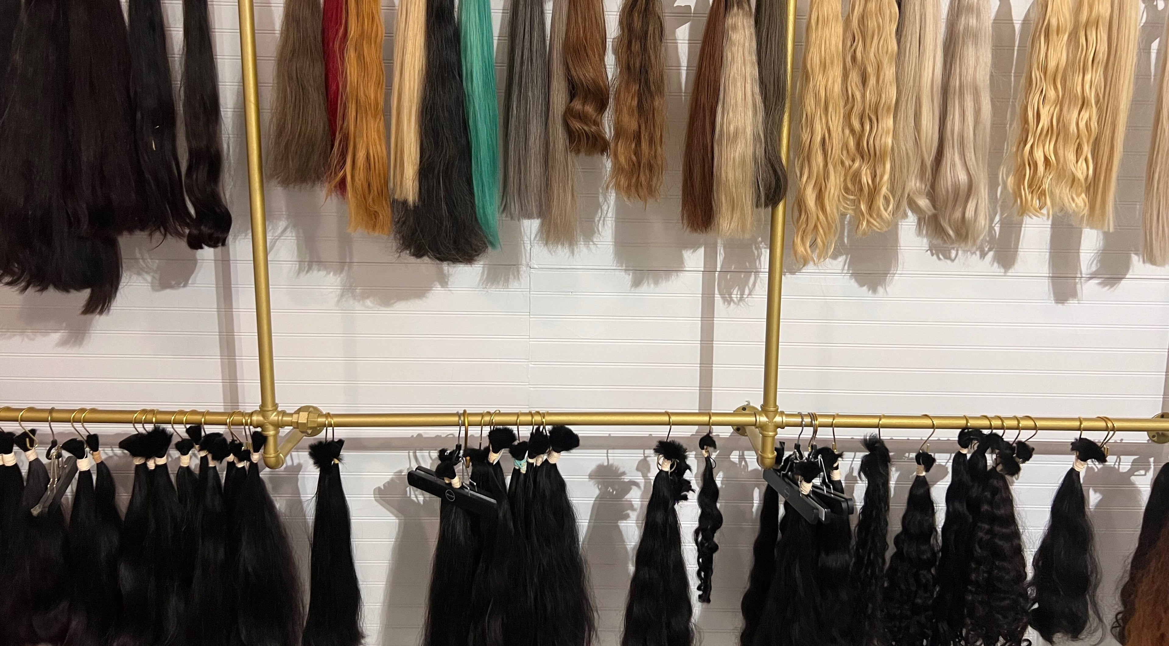 Vibrant hair extensions at Hair Extensions by Denise, Mission, Texas, US.
