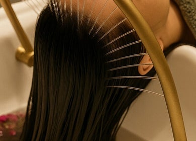 Relaxing hair treatment at Ecosy Head Spa, Castle Hill, New South Wales, AU showcasing serene spa experience.