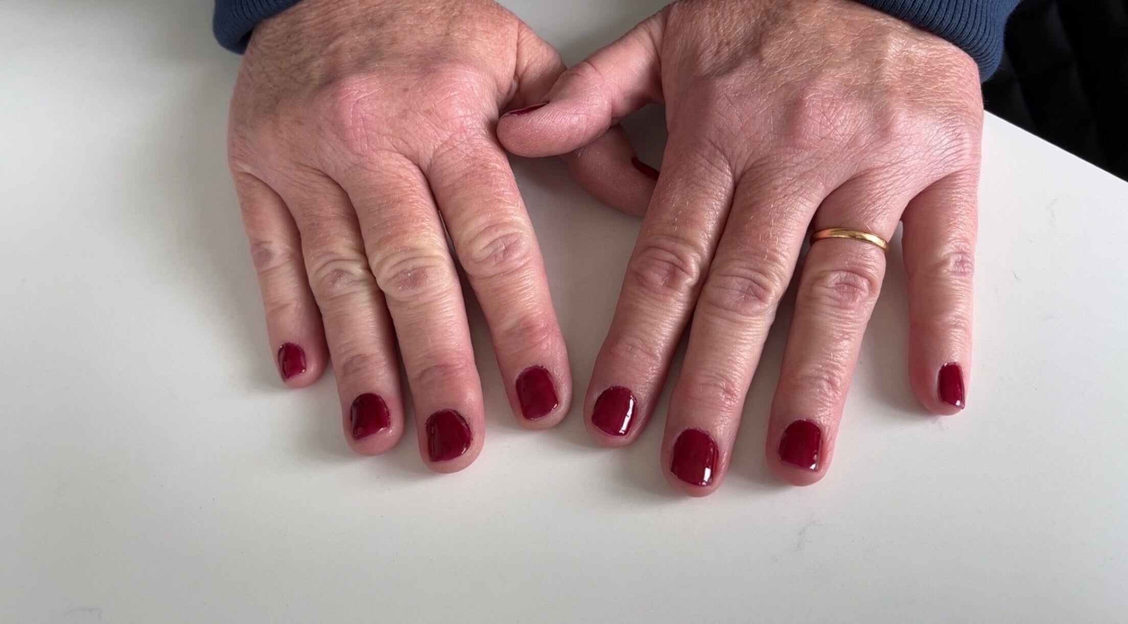 Fresh red manicure by NailsByL-Mobile Nail Technician in Nailsea, England, GB.