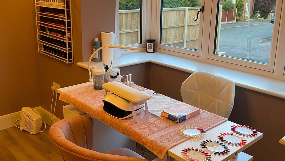 Manicure station at Nu Nails And Beauty in Hemel Hempstead, England, GB, showcasing a stylish setup.