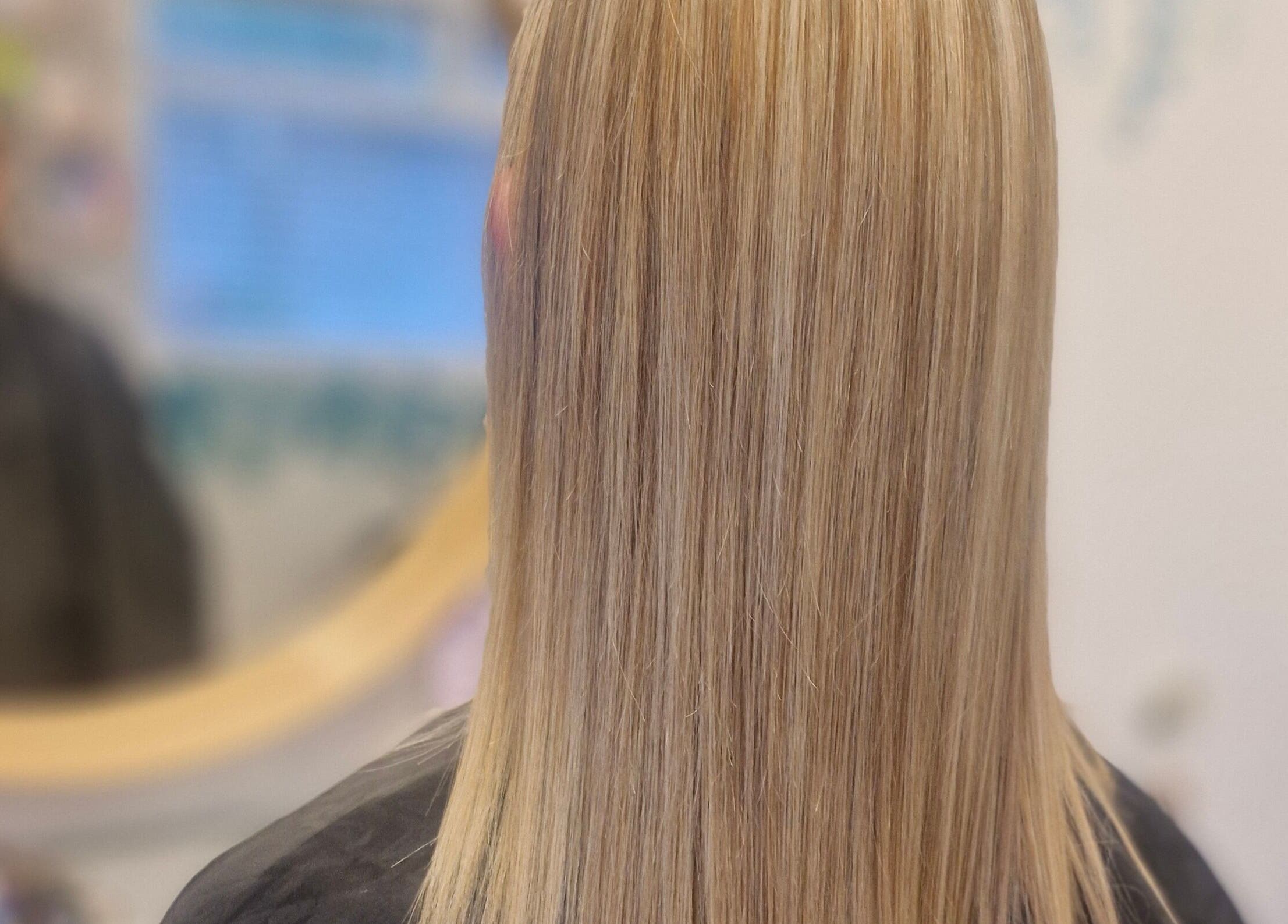 Straight blonde hair styled at HairbyAnna in County Clare, County Clare, IE.