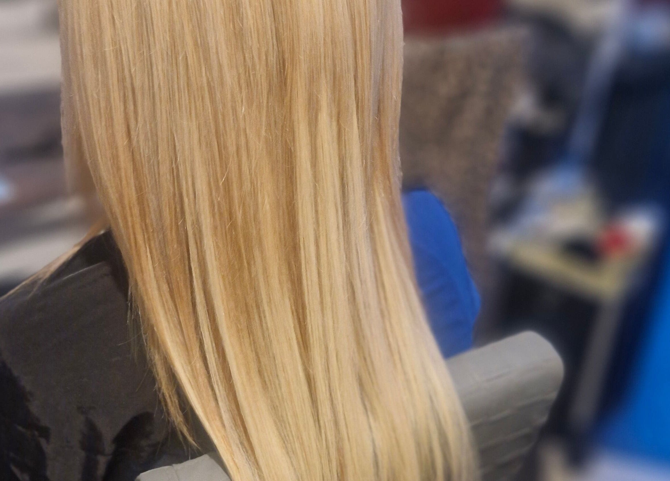 Sleek blonde hair styled at HairbyAnna in County Clare, County Clare, IE. Perfect salon finish.