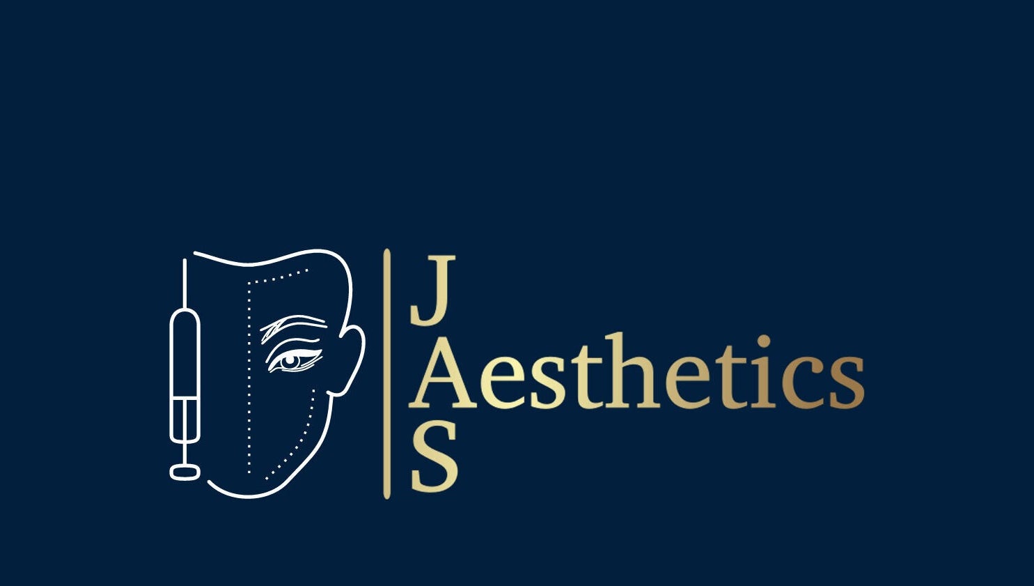 JAS Aesthetics logo featuring a face and syringe design in Coventry, England, GB.