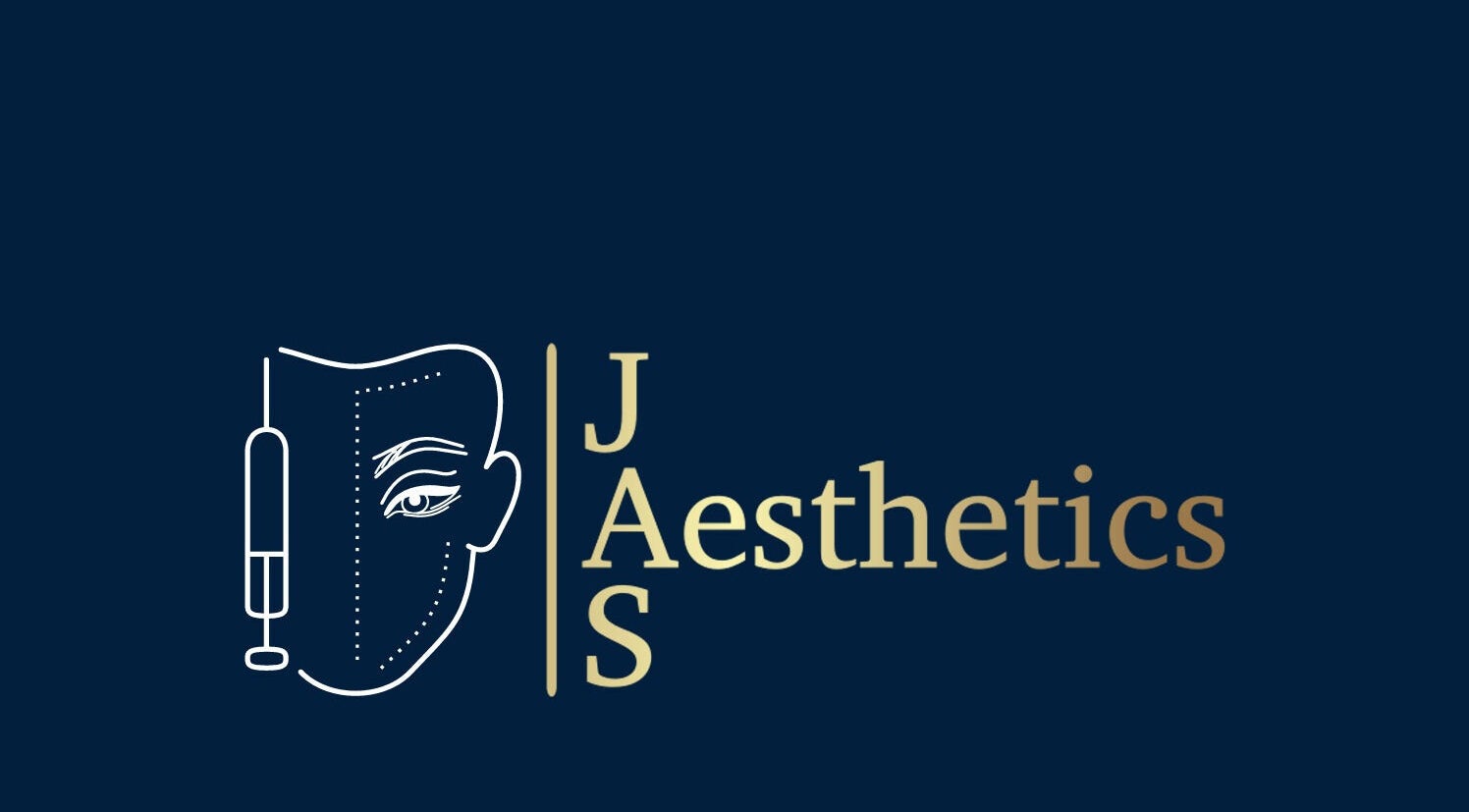 JAS Aesthetics logo featuring a face and syringe design in Coventry, England, GB.