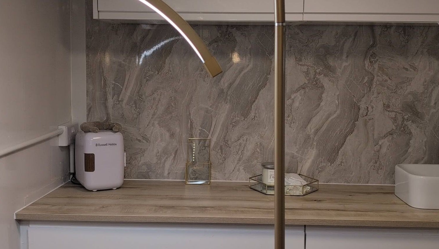 Modern countertop with sleek decor at Lume Lash Beauty, Nuneaton, England, GB.