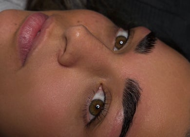 Close-up of eyebrow treatment at By Georgia Rose, Stoke-on-Trent, England, GB, showcasing enhanced brows.