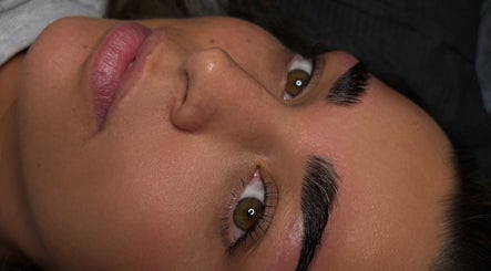 Close-up of eyebrow treatment at By Georgia Rose, Stoke-on-Trent, England, GB, showcasing enhanced brows.