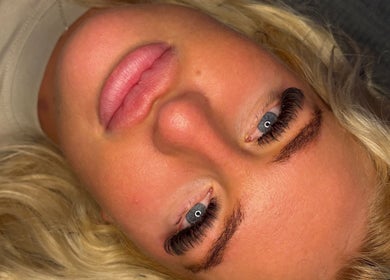 Close-up of styled lashes by Georgia Rose in Stoke-on-Trent, England, GB showing elegant beauty.