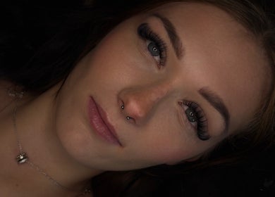 Close-up of eyelash extensions by Georgia Rose in Stoke-on-Trent, England, GB, highlighting intricate detail.