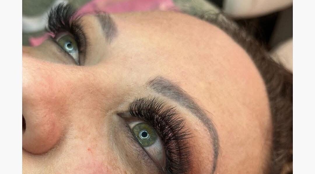 Close-up of elegant eyelash extensions at Glamour Aesthetix, Boksburg, Gauteng, ZA.