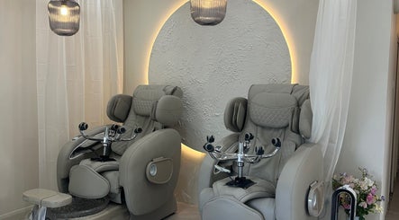 Luxurious pedicure chairs at The Nail Company Whiteley in Whiteley, England, GB offer a serene pampering experience.