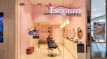 Entrance to Exquisite Brows and Spa Liverpool, elegant interior design in Liverpool, New South Wales, AU.