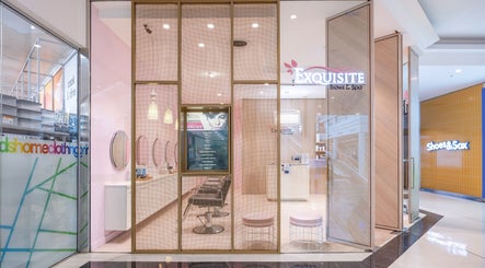 Modern entrance of Exquisite Brows and Spa Miranda with stylish seating in Miranda, New South Wales, AU.