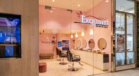 Elegant entrance of Exquisite Brows and Spa Liverpool, located in Liverpool, New South Wales, AU.