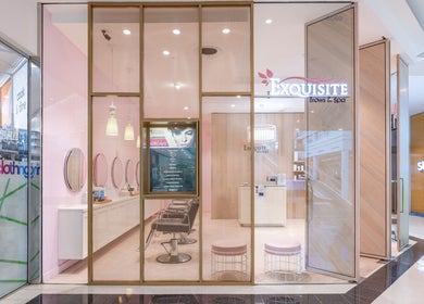 Front view of Exquisite Brows and Spa Miranda, showcasing modern interior in Miranda, New South Wales, AU.