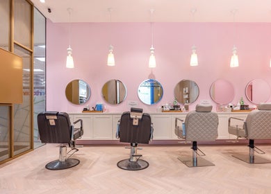 Stylish salon chairs at Exquisite Brows and Spa Miranda, located in Miranda, New South Wales, AU.